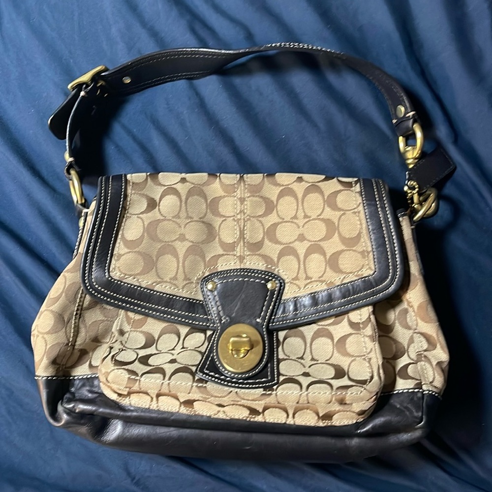 Coach purse brown and tan